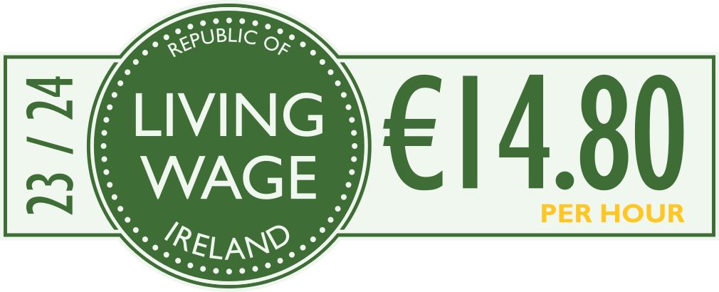 Republic of Ireland - Living Wage €14.80 per hour